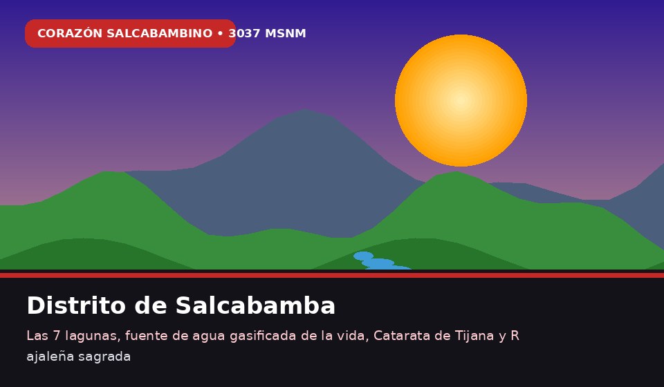 Salcabamba: Historia, Costumbres y Pasajes Turísticos (3037 m s. n. m.)
